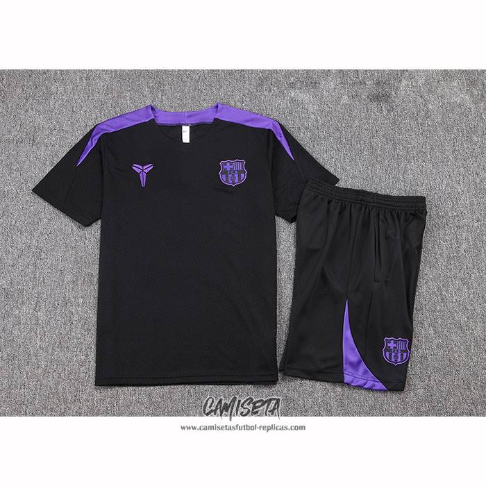 Chandal del Barcelona 2025-2026 Manga Corta Negro - Pantalon Corto